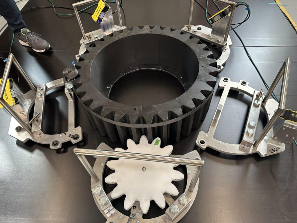 Tandhjul til testopstilling, 3D-printet